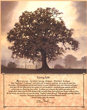 Framed Living Life Print