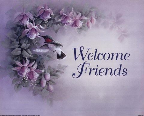 Framed Welcome Friends Print