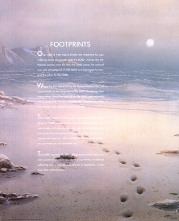 Framed Footprints Print