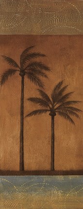 Framed Golden Palm II - mini Print
