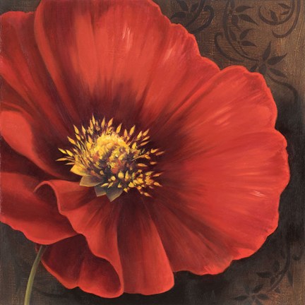 Framed Rouge Poppies I Print