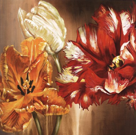 Framed Tulips - square Print