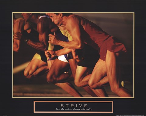 Framed Strive - Race Print
