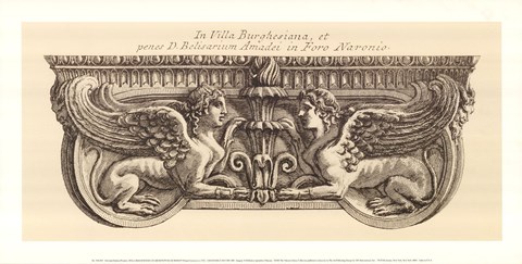 Framed Winged Lionesses, (The Vatican Collection) Print