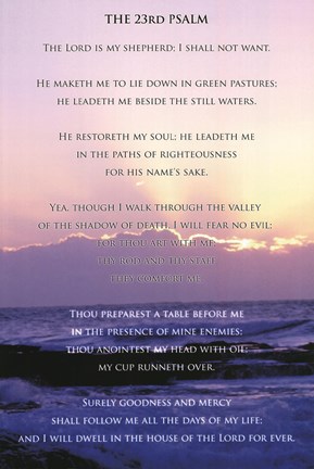 Framed 23rd Psalm Print