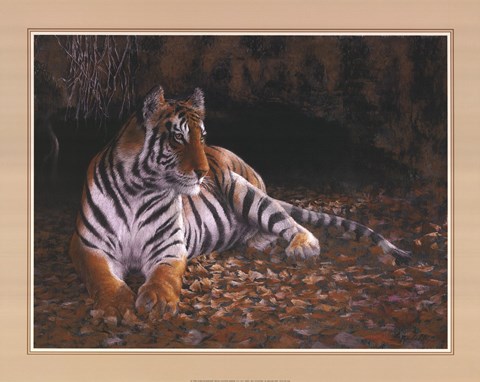Framed Tiger&#39;s Lair Print