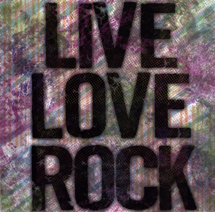Framed Live Love Rock Print