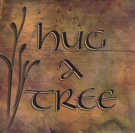 Framed Hug a Tree Print