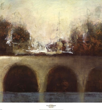 Framed Foggy Bridge II Print