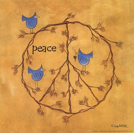 Framed Twiggy Peace Print