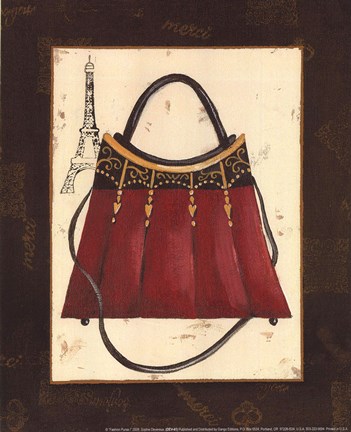 Framed Fashion Purse I Print