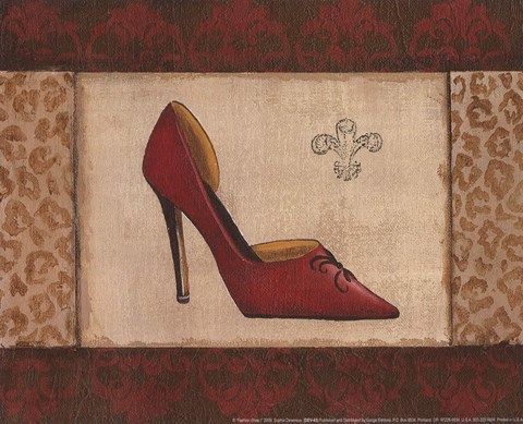 Framed Fashion Shoe I Print
