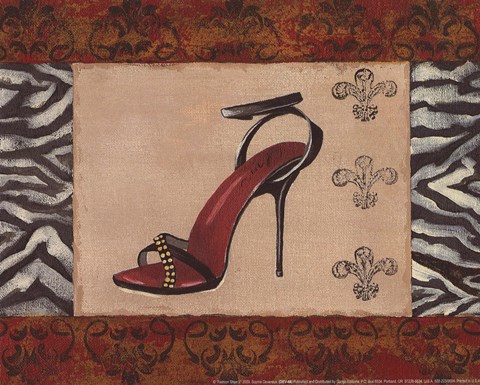Framed Fashion Shoe II Print