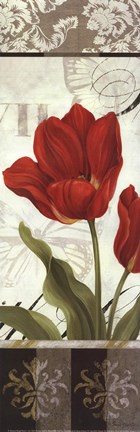 Framed Etude en Rouge Panel II - mini Print