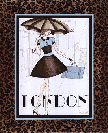 Framed City Girl I - mini Print