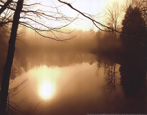 Framed Fog on Shelly Lake II Print