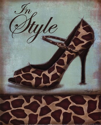 Framed Giraffe Shoe - mini Print