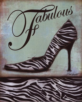 Framed Zebra Shoe - mini Print