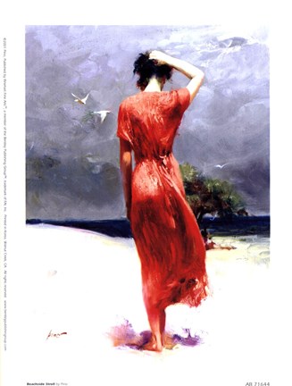 Framed Beachside Stroll Print