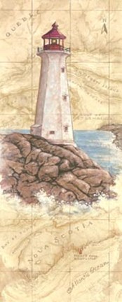 Framed Peggy&#39;s Cove Light Print