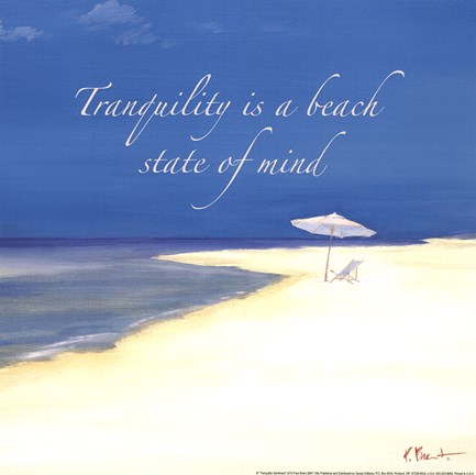Framed Tranquility Sentiment Print
