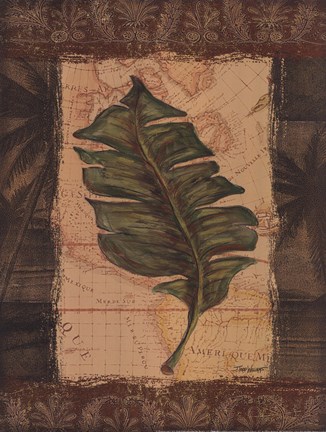Framed Tropical Leaf I Print