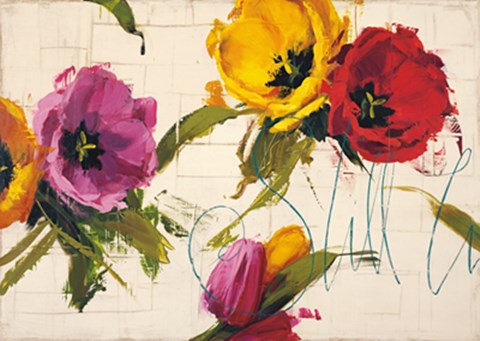 Framed Still Life with Tulips Print