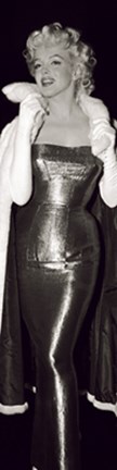 Framed Marilyn Monroe in Long Fitted Evening Gown (detail) Print