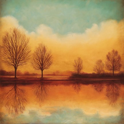 Framed Reflections of Autumn I Print