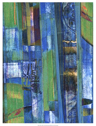 Framed Blue on Blue I Print