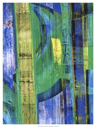 Framed Blue on Blue II Print