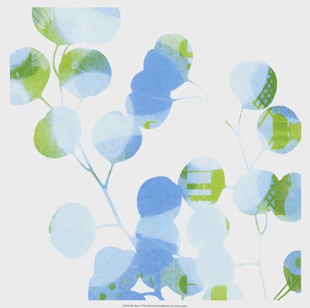 Framed Blue Plums I Print