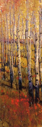 Framed Vivid Birch Forest I Print