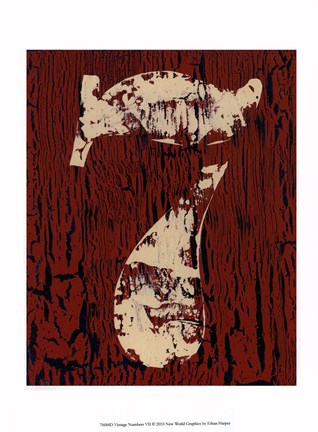 Framed Vintage Numbers VII Print