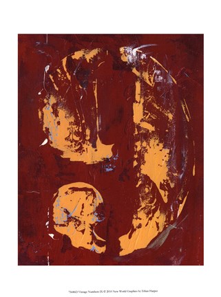 Framed Vintage Numbers IX Print