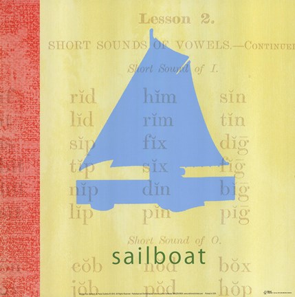 Framed Vintage Toys Sailboat Print
