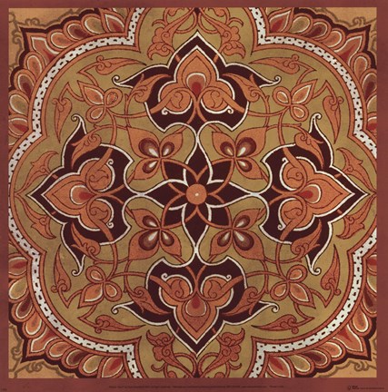 Framed Persian Tiles II Print