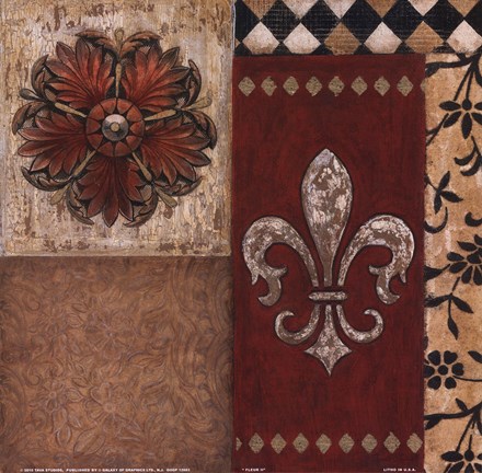 Framed Fleur II Print