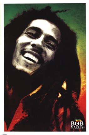 Framed Bob Marley - Paint Print