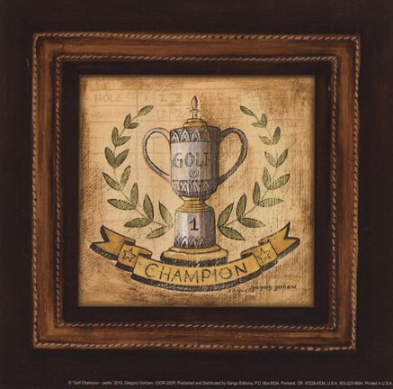 Framed Golf Champion - petite Print