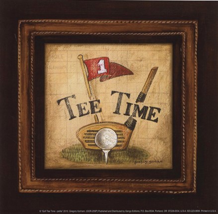 Framed Golf Tee Time - petite Print