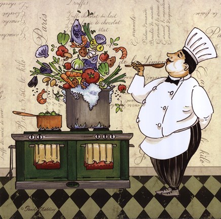 Framed Chef Soup Print