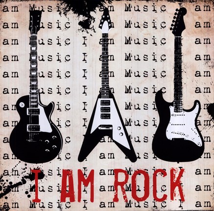 Framed I Am Rock Print