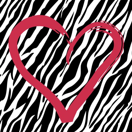 Framed Zebra Love Print