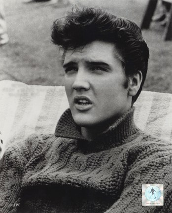 Framed Elvis Presley Wearing Sweater (#11) Print