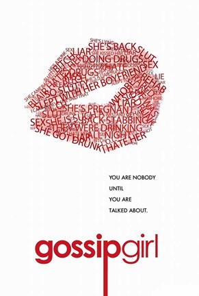 Framed Gossip Girl - Red Lips Print