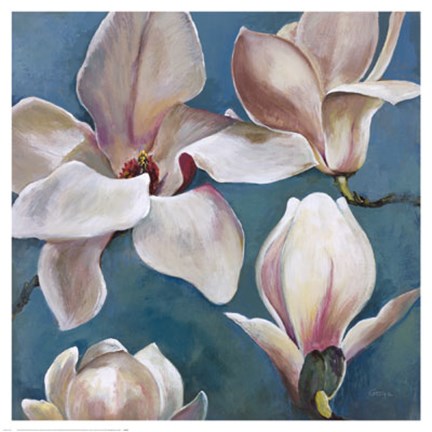 Framed New Magnolias II Print