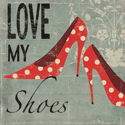 Framed Love My Shoes Print