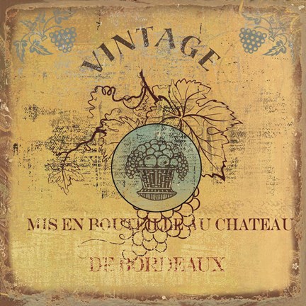 Framed Vino IV Print