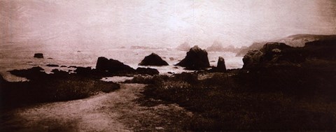 Framed Sepia Island Shores II - petite Print